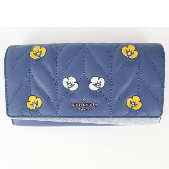 NWT Kate Spade Floral Leather Wallet Bag - Picture 2 of 13
